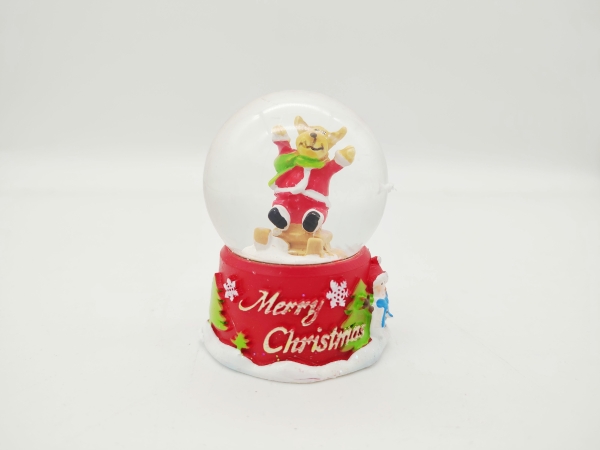 Snow Globe Christmas Figure Elk